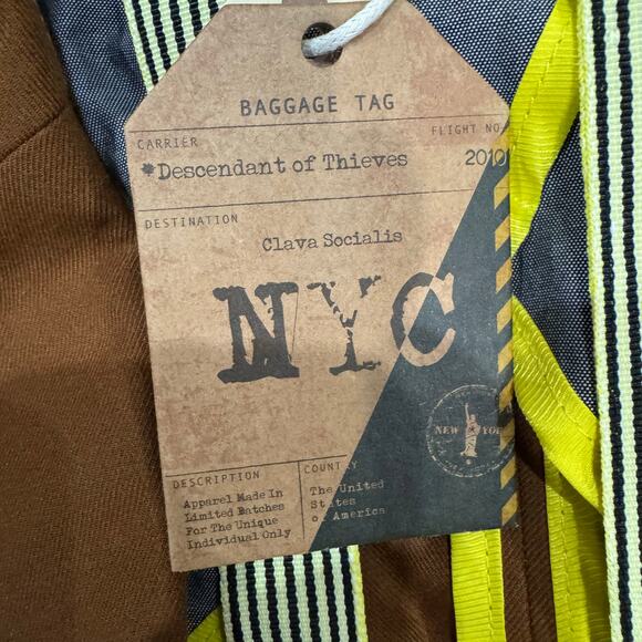 Descendant of Thieves Brown Wool Blend Blazer L Limited 247 Gold Buttons - Picture 8 of 14